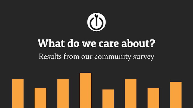 What do we care about? The results from our community survey.